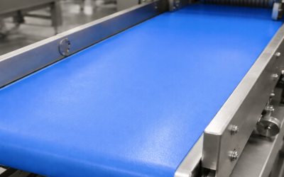 blue polyurethane food belt
